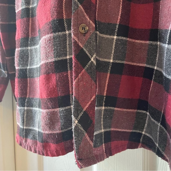 Mountain Expeditions XL Plaid Flannel Hoodie Button Down Shirt - Picture 7 of 10